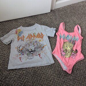 Def Leppard Bundle of 3 items! Little Girls Size 4-5T